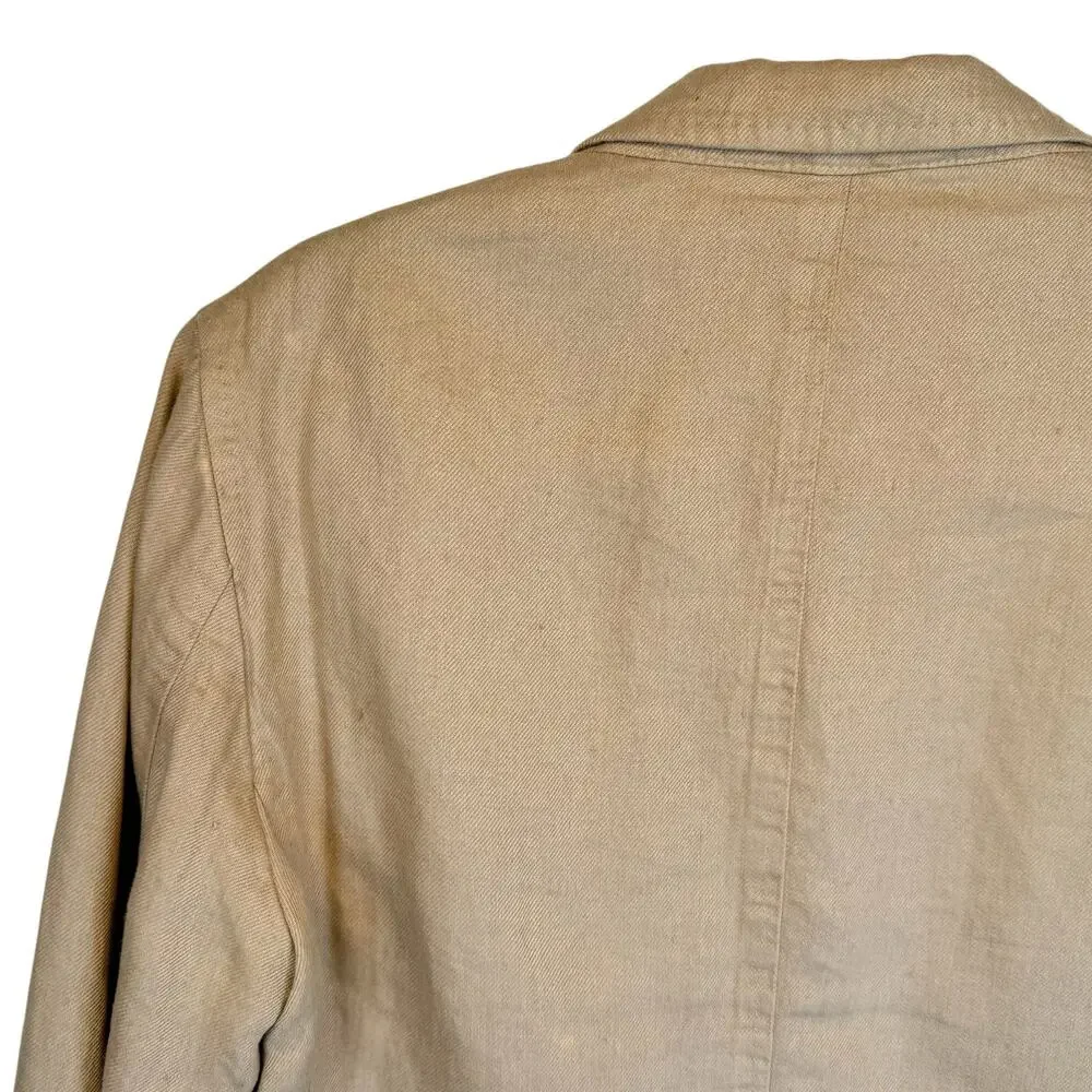 Massimo Dutti Mens Suit‎ Jacket 48/38 Tan Linen Single Breasted Wedding Spain